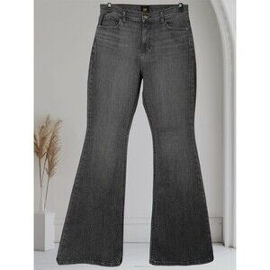 Lee Bell Bottom Flared High-Rise Stretch Gray Stretch Jeans Women’s Sz 12